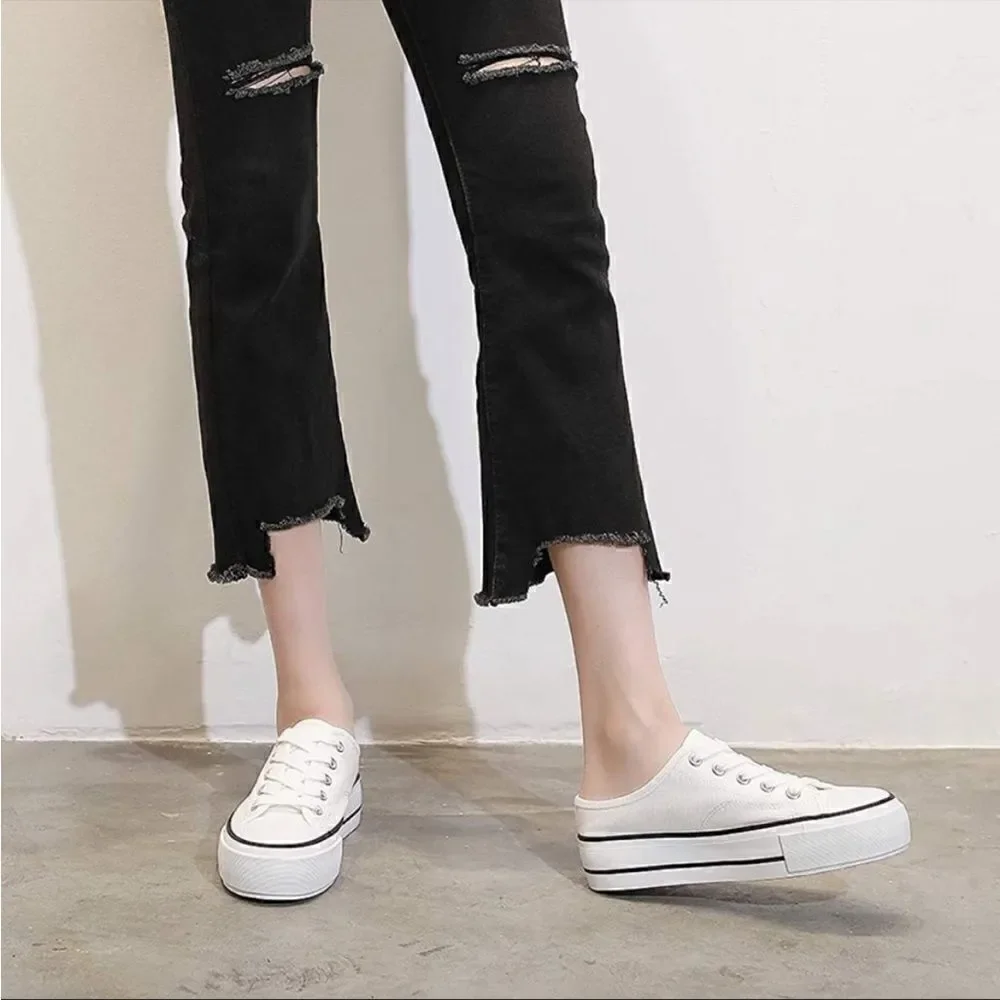 Platform Shoes Slip On Low Top Sneakers